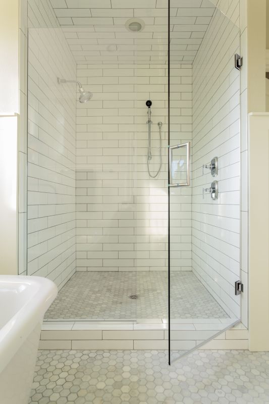 Stylish Shower with Textured Tiles